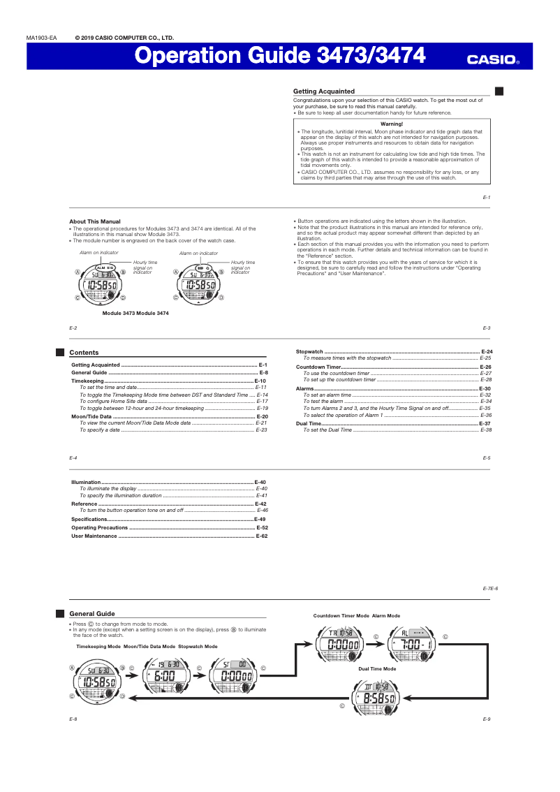 Image de la première page du manuel de l'appareil WS-1100H-1AVEF