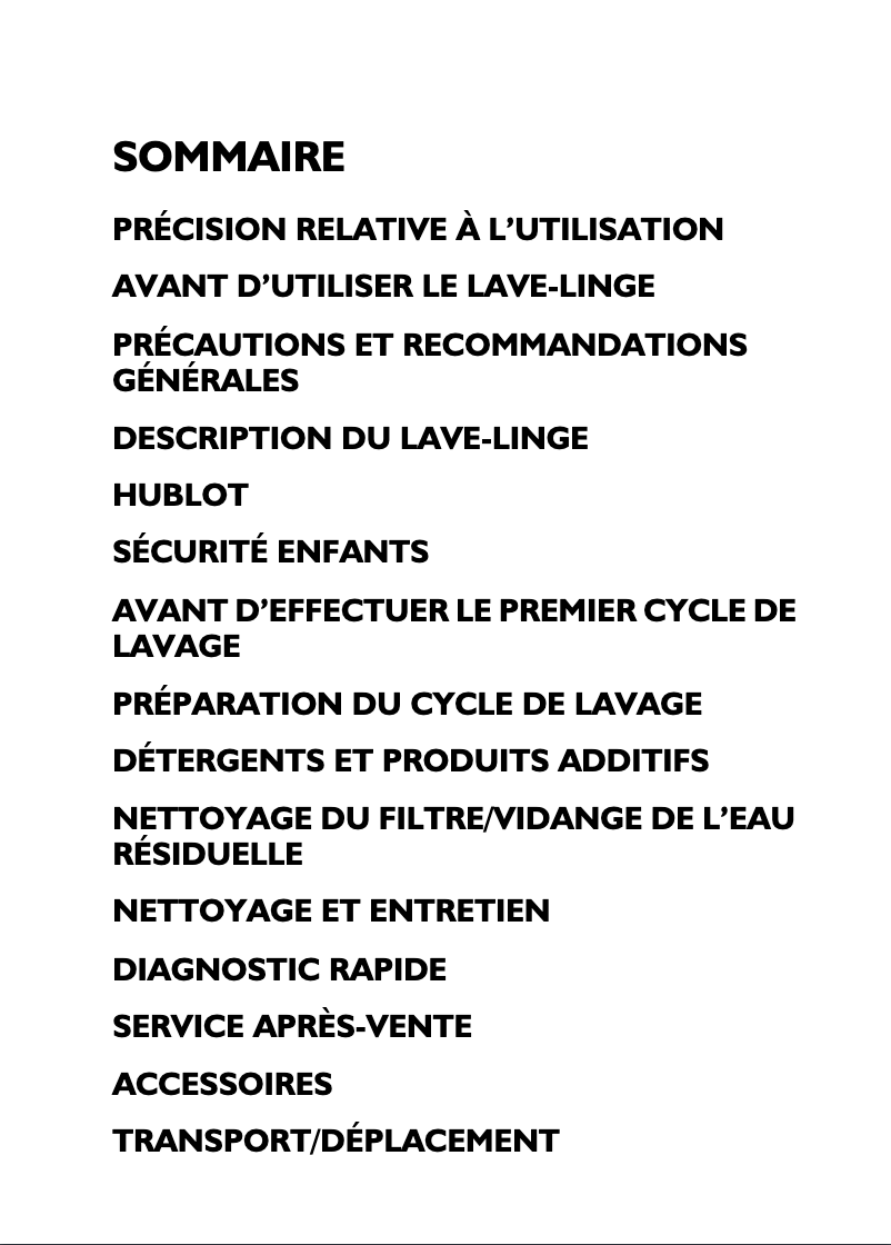 Page n°1 - Manuel utilisateur Bauknecht WAK 9870