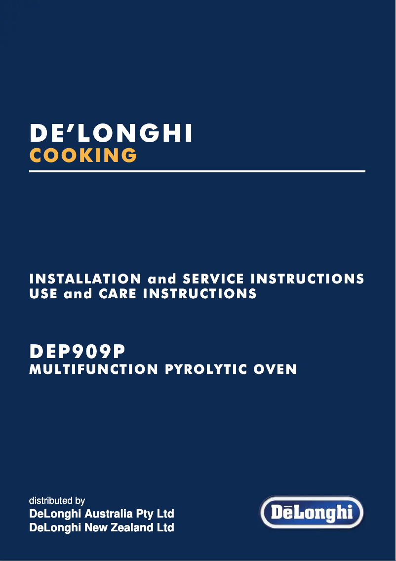 Image de la première page du manuel de l'appareil DEP909P
