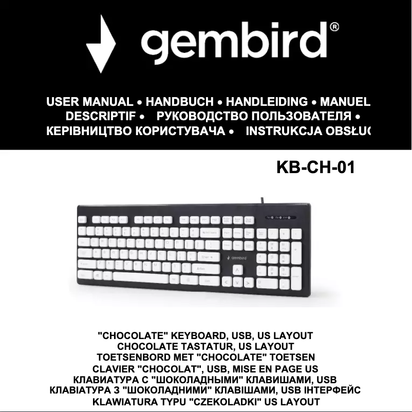 Page 1 de la notice Manuel utilisateur Gembird KB-CH-01