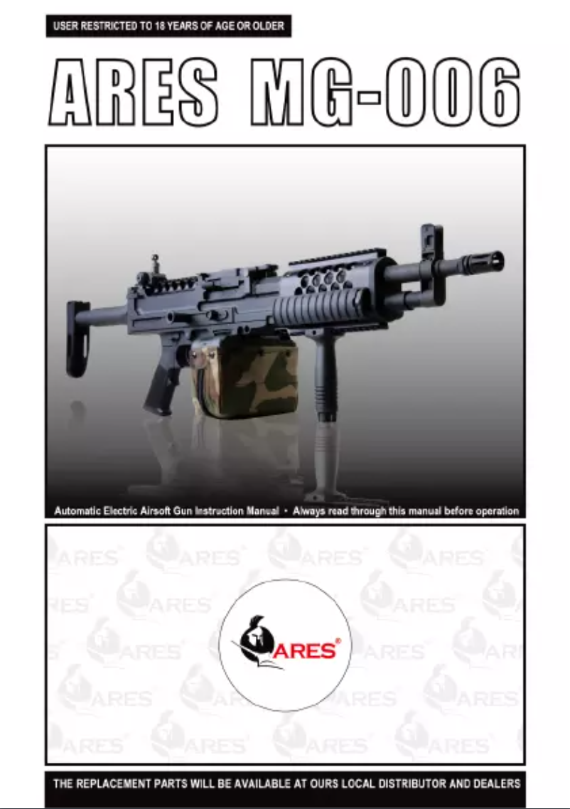 Page n°1 - Manuel utilisateur Ares MG-006