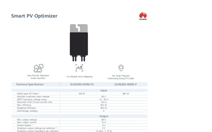 Image de la première page du manuel de l'appareil SUN2000