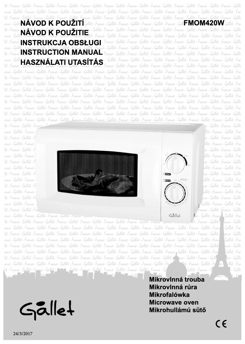 Page n°1 - Manuel utilisateur Gallet FMOM420W