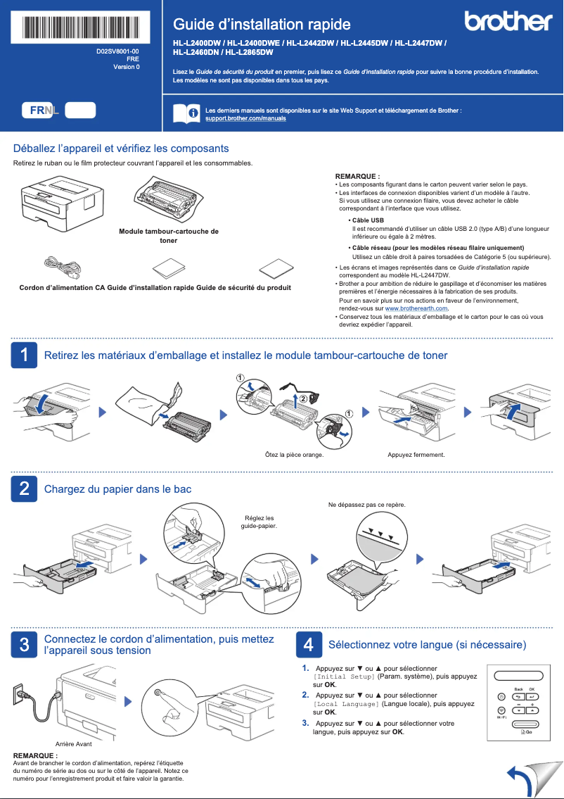 Page n°1 - Manuel utilisateur Brother HL-L2865DW