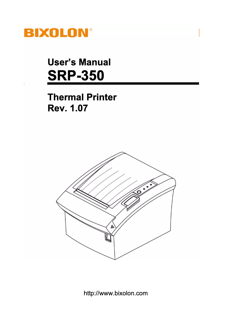 Page n°1 - Manuel utilisateur Bixolon SRP-350E
