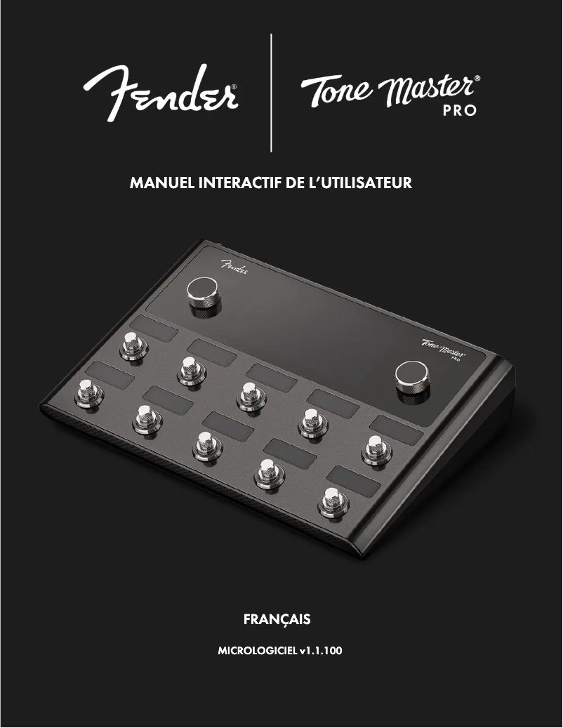 Image de la première page du manuel de l'appareil Tone Master Pro