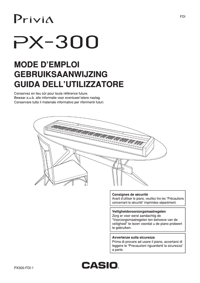 Page n°1 - Manuel utilisateur Casio Privia PX-300