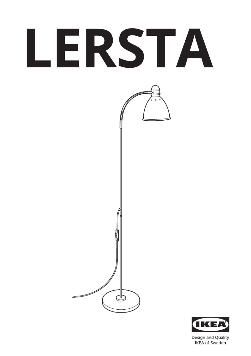 Page 1 de la notice Manuel utilisateur Ikea LERSTA 305.445.66