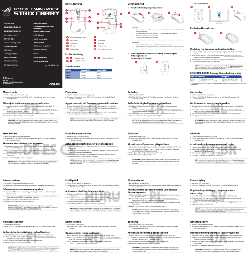 Page 1 de la notice Manuel utilisateur Asus ROG Strix Carry