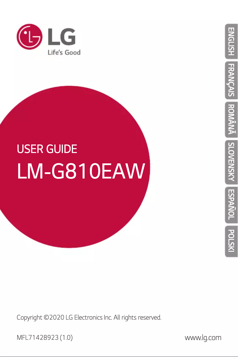 Page 1 of the manual User Manual LG ThinQ G8S