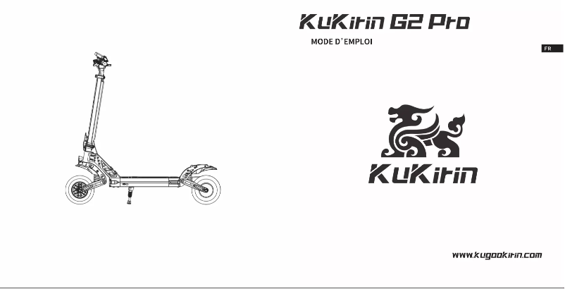 Page 1 de la notice Manuel utilisateur Kugoo KuKirin G2 Pro