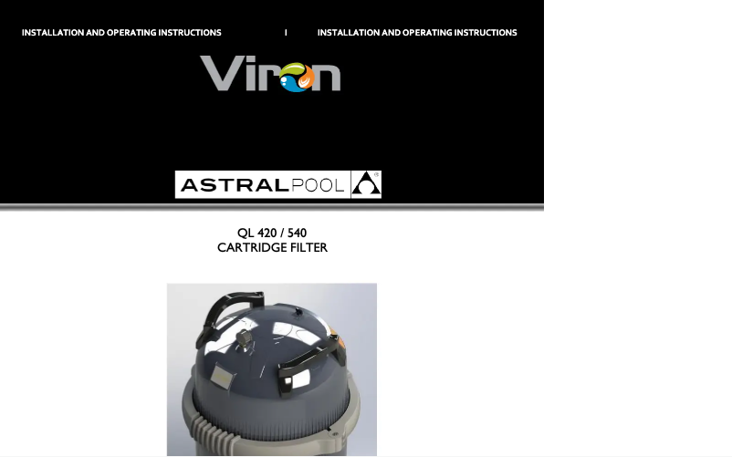 Image de la première page du manuel de l'appareil Viron QL540