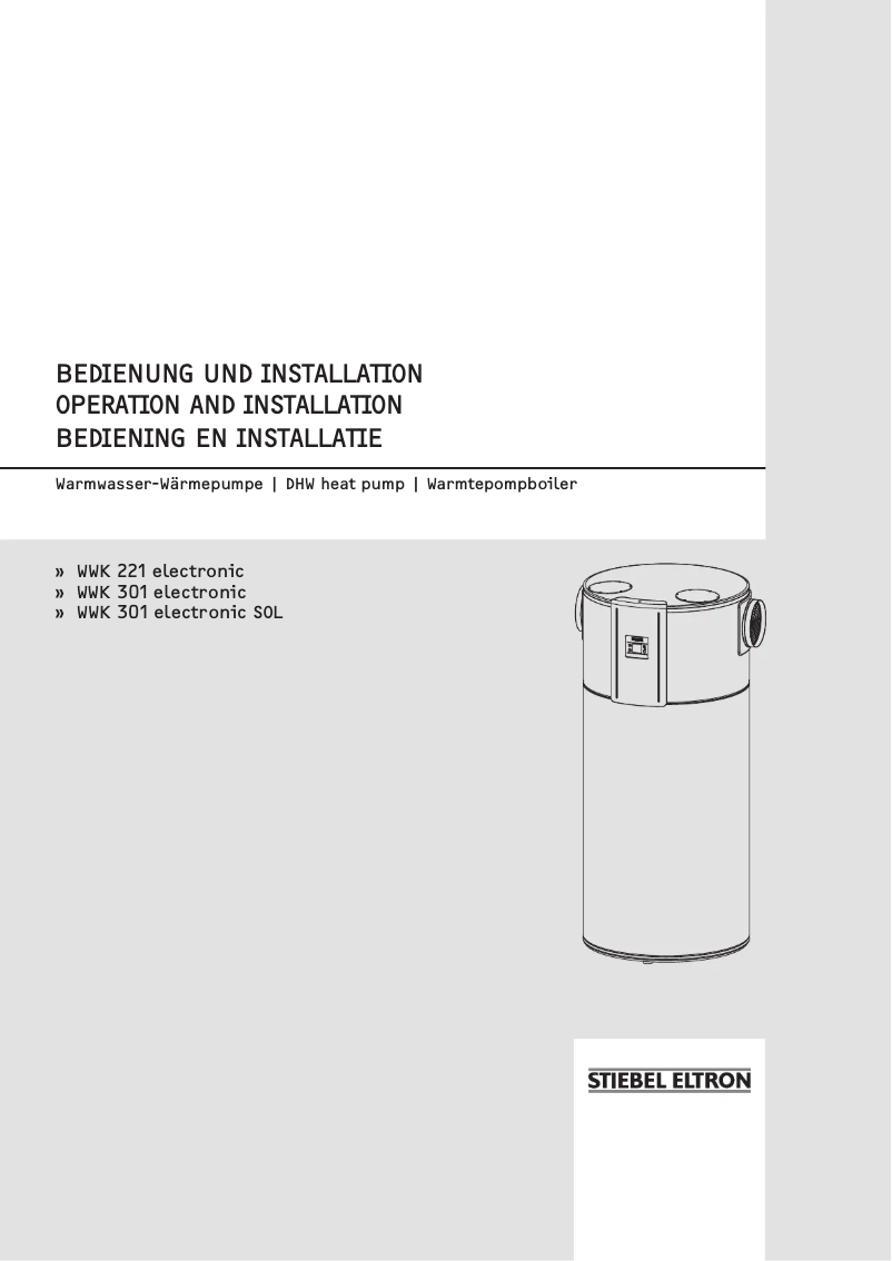 Page n°1 - Manuel utilisateur Stiebel Eltron WWK 221 electronic