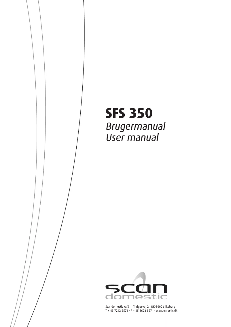 Page n°1 - Manuel utilisateur Scandomestic SFS 350
