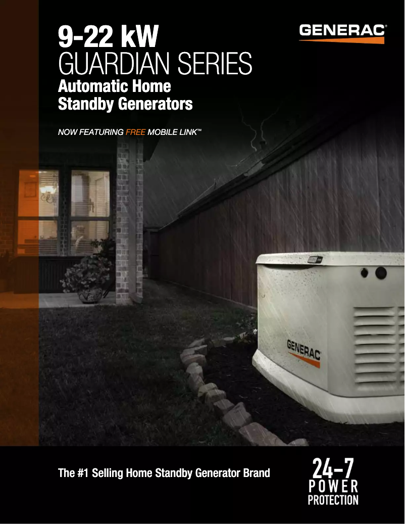 Page n°1 - Brochure Generac Guardian 20KW