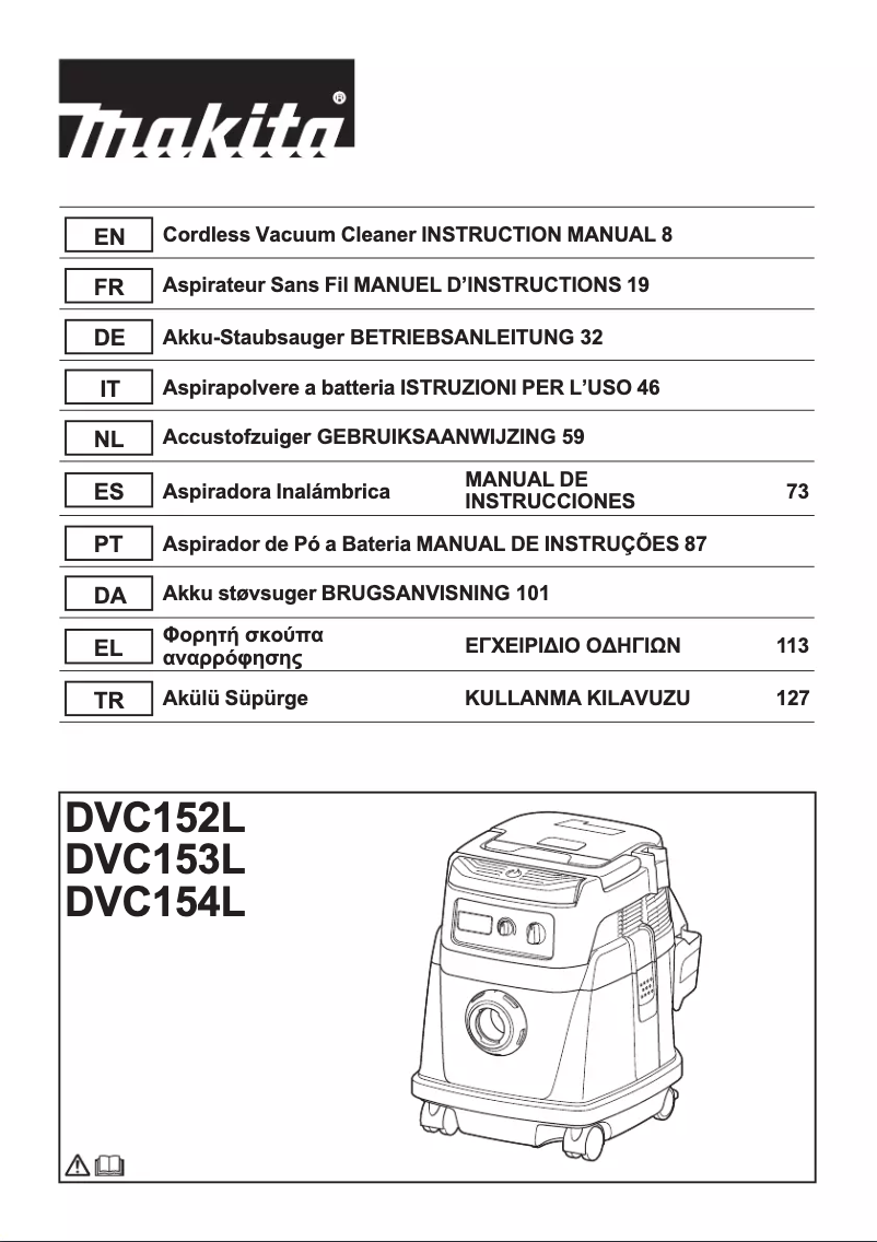 Page 1 de la notice Manuel utilisateur Makita DVC154LZ