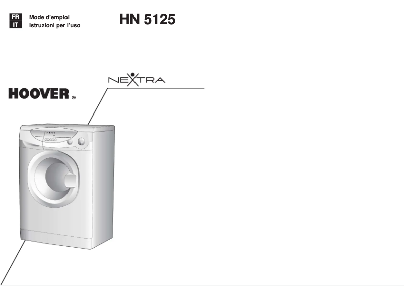 Page 1 de la notice Manuel utilisateur Hoover HN 5125-84S