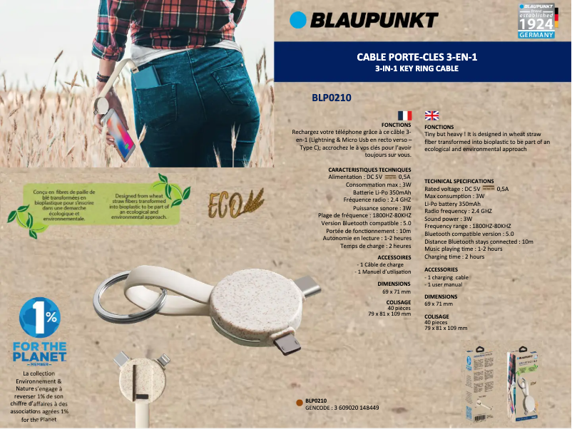 Page n°1 - Manuel utilisateur Blaupunkt BLP0210