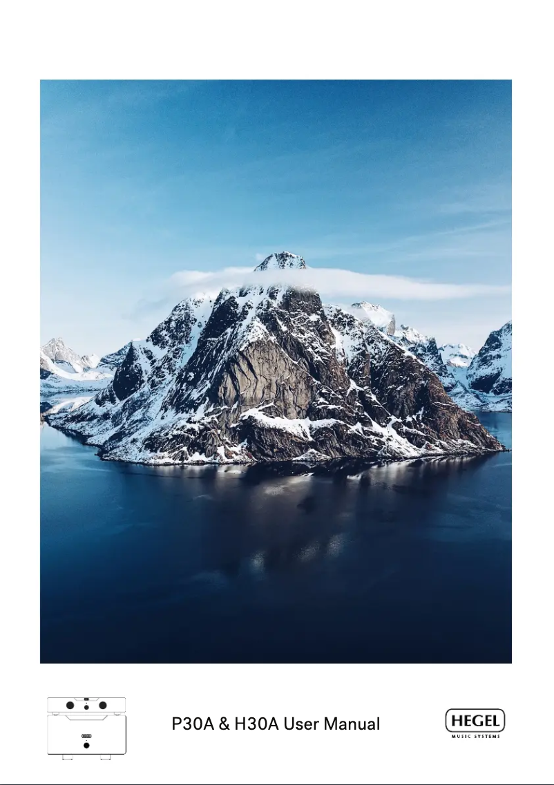 Page 1 de la notice Manuel utilisateur Hegel H30A