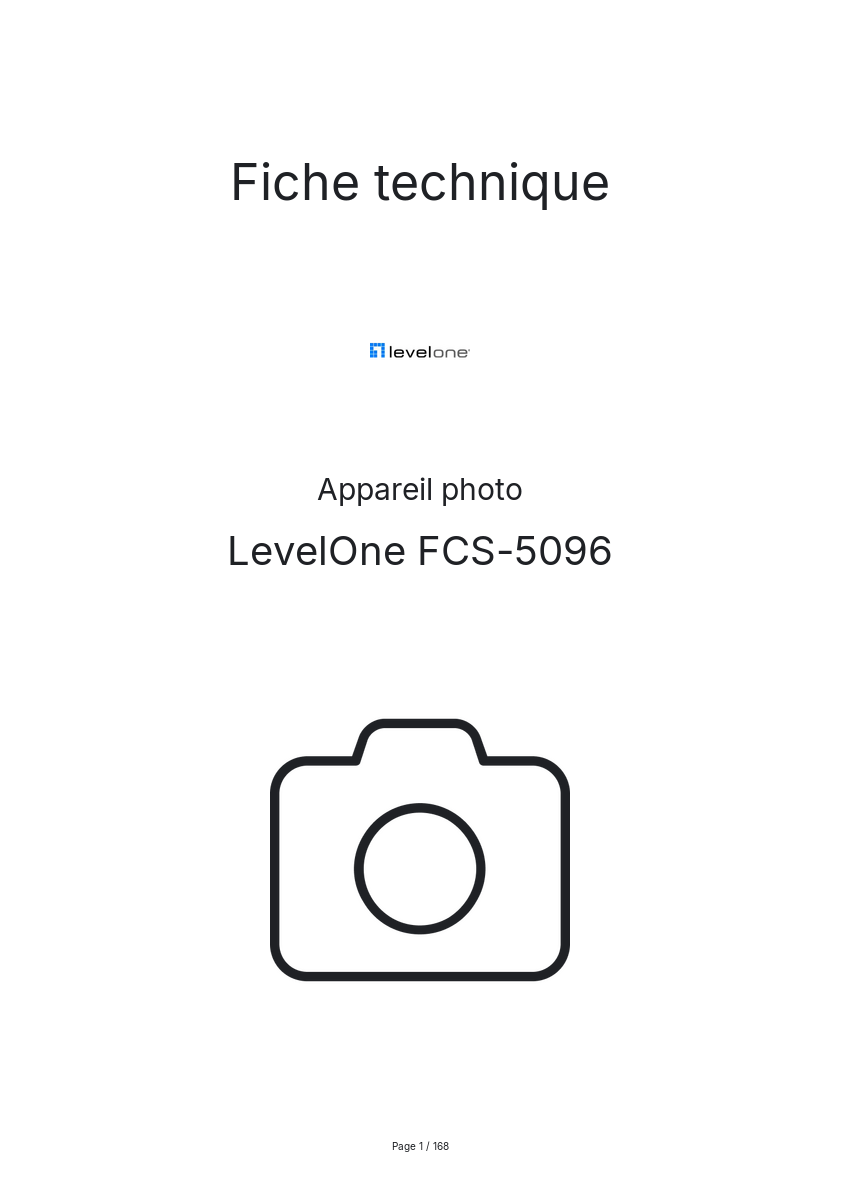 Page n°1 - Fiche technique LevelOne FCS-5096