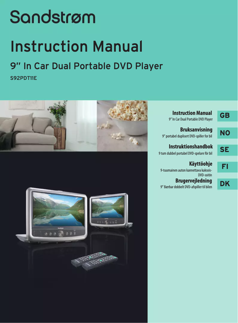 Page 1 de la notice Manuel utilisateur Sandstrøm S92PDT11E