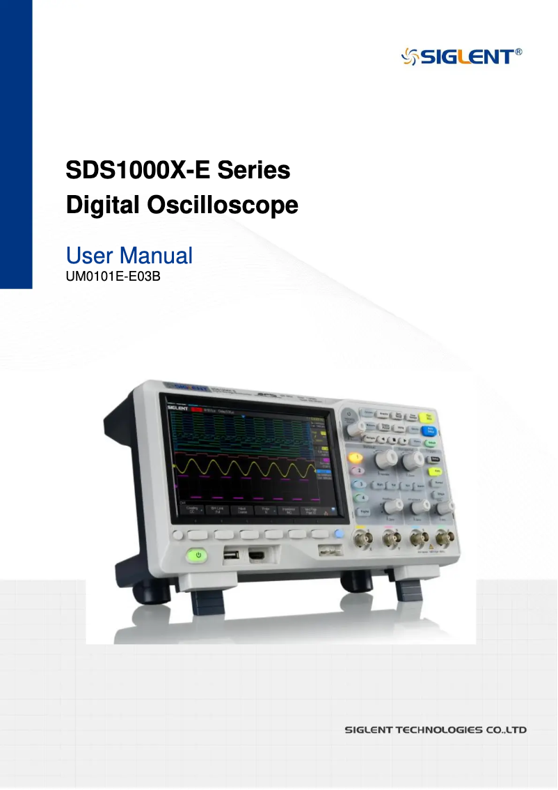 Page n°1 - Manuel utilisateur Siglent SDS1204X-E