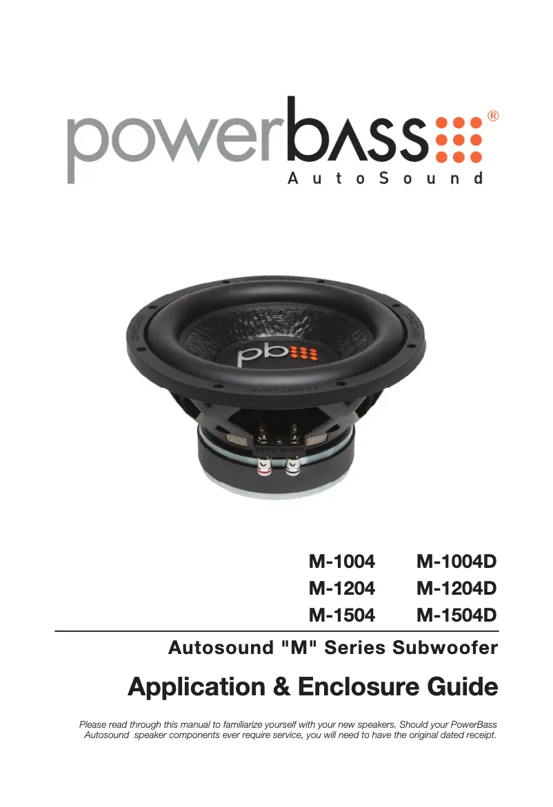 Page 1 de la notice Manuel utilisateur PowerBass M-1504D