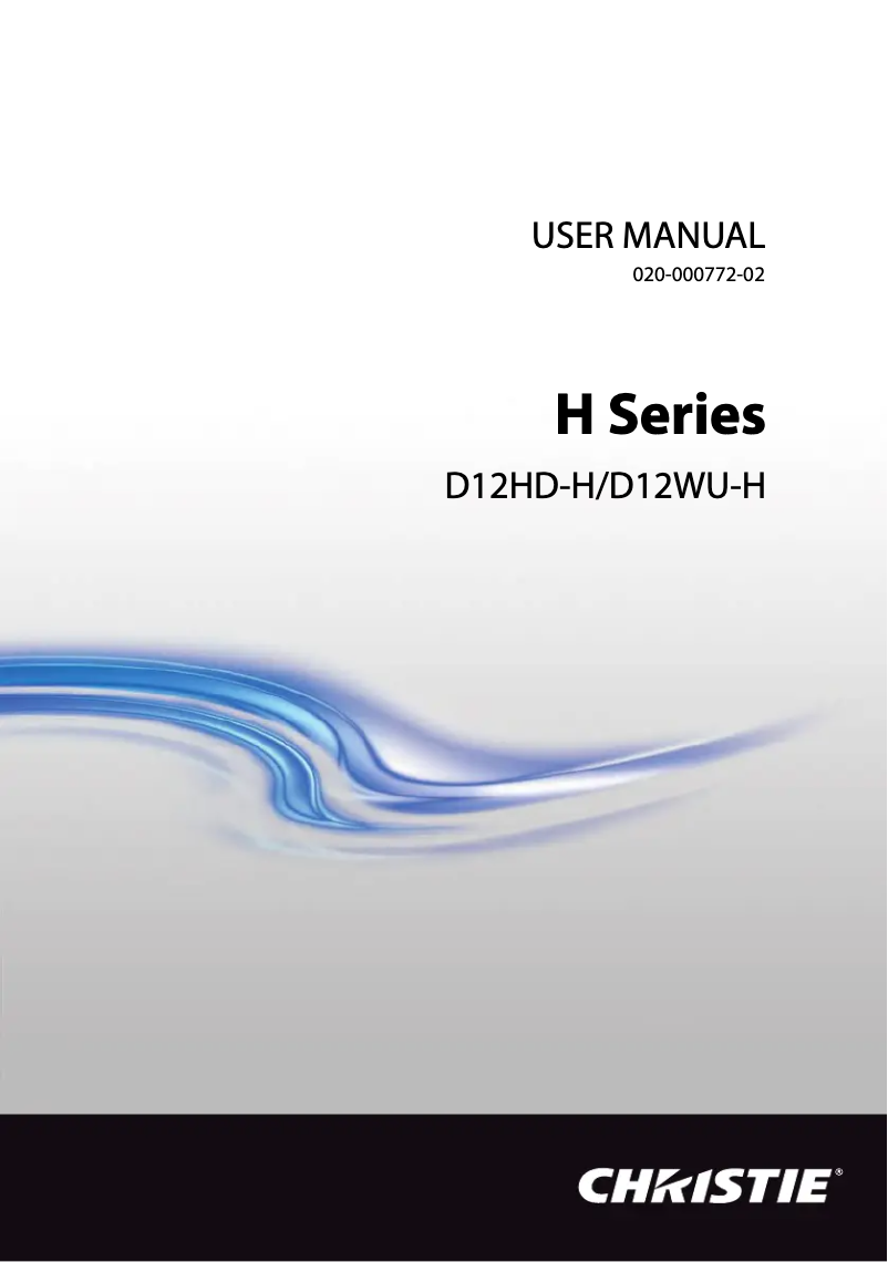 Image de la première page du manuel de l'appareil D12HD-H