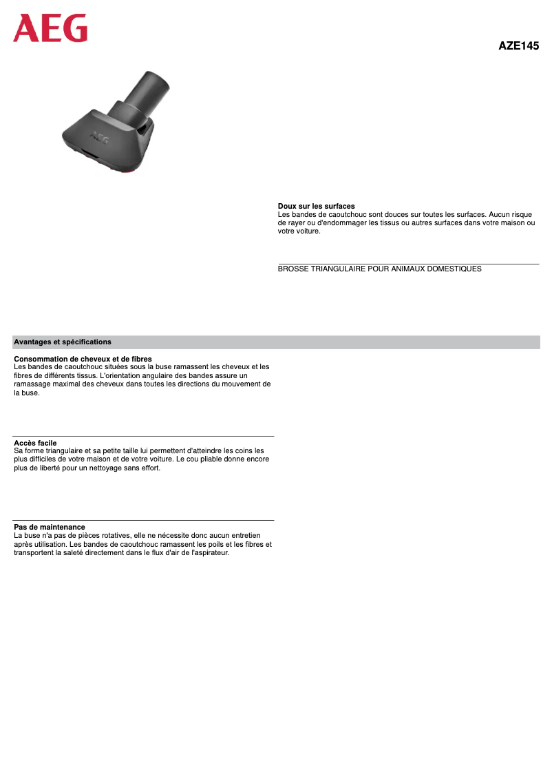 Image de la première page du manuel de l'appareil AZE145