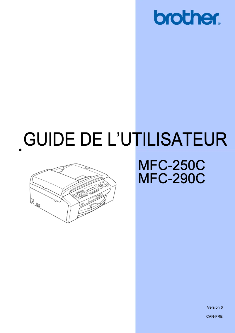 Page n°1 - Manuel utilisateur Brother MFC-250C