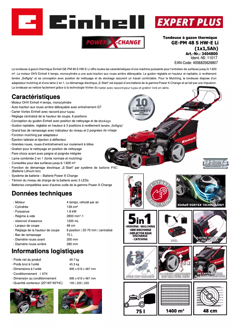 Image de la première page du manuel de l'appareil GE-PM 48 S-HW E Li