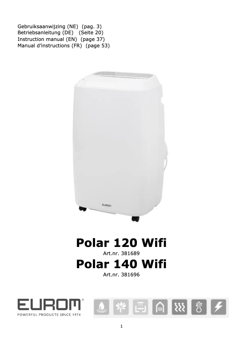 Image de la première page du manuel de l'appareil Polar 120 wifi