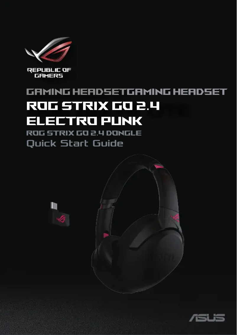 Página 1 del manual Manual de usuario Asus ROG Strix Go 2.4 Electro Punk