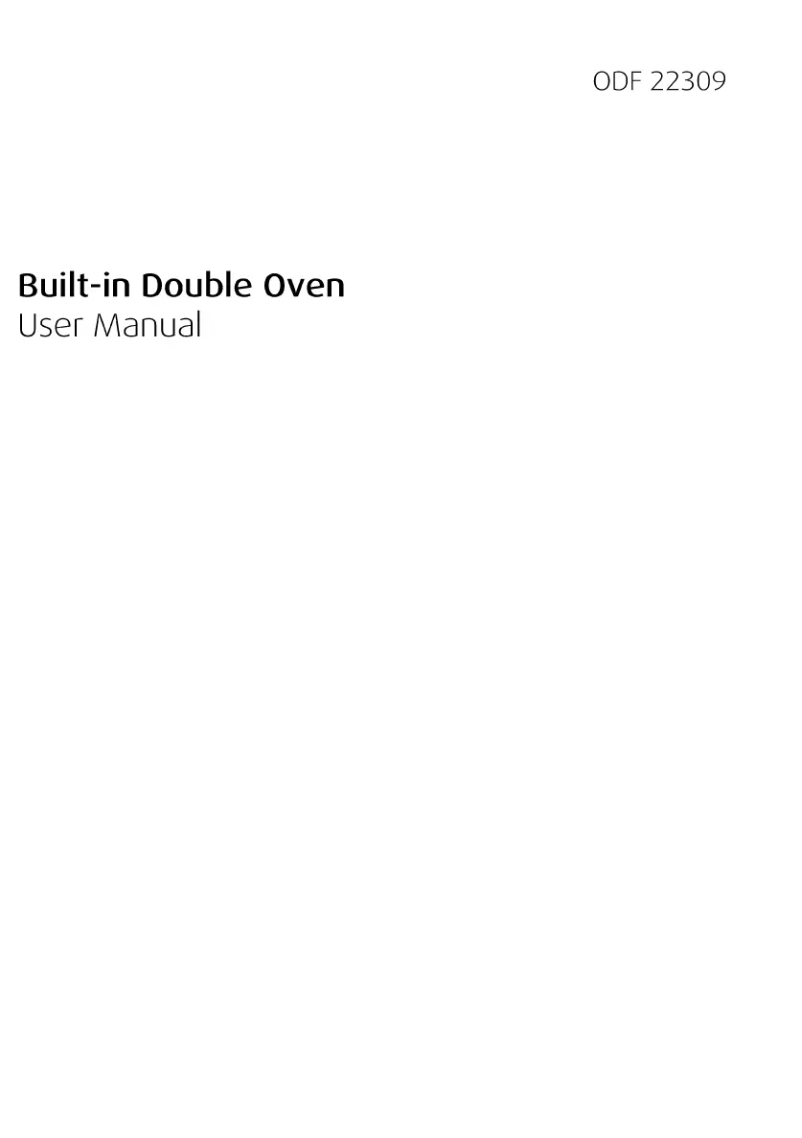 Image de la première page du manuel de l'appareil ODF 22309