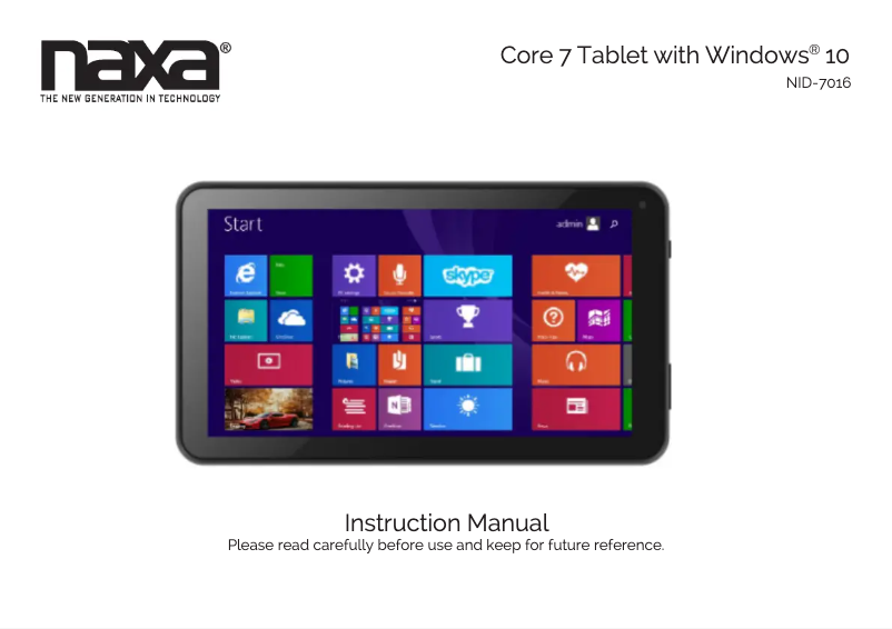 Page 1 de la notice Manuel utilisateur Naxa NID-7016
