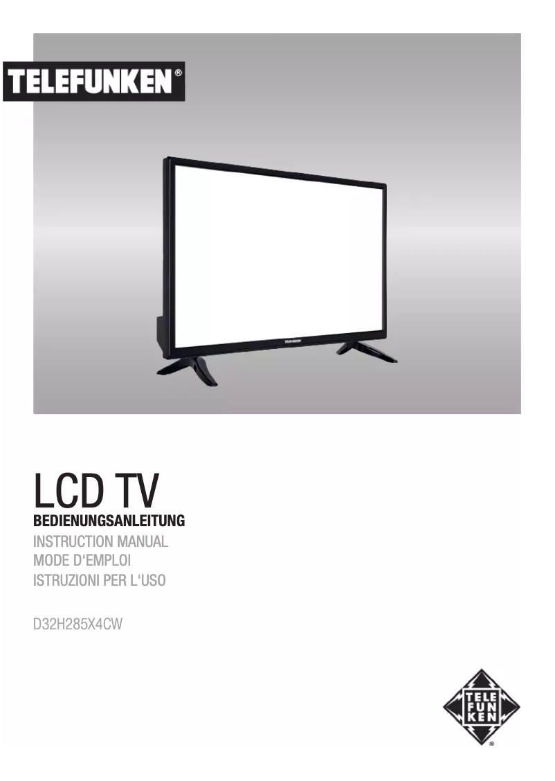 Page 1 de la notice Manuel utilisateur Telefunken D32H285X4CW