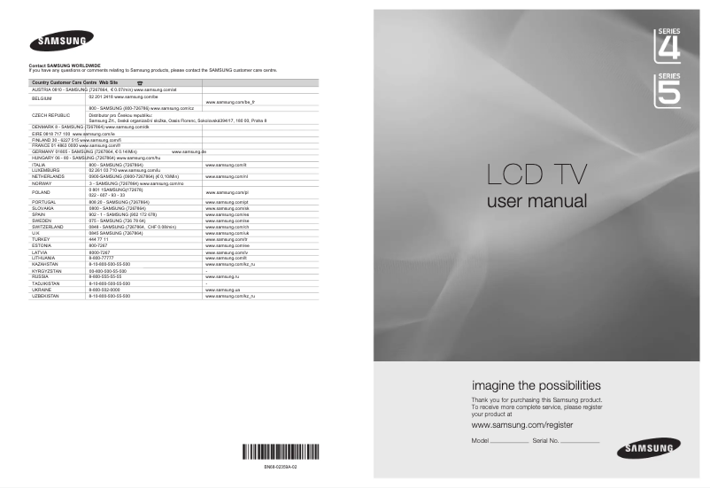 Image de la première page du manuel de l'appareil LE19B541C4