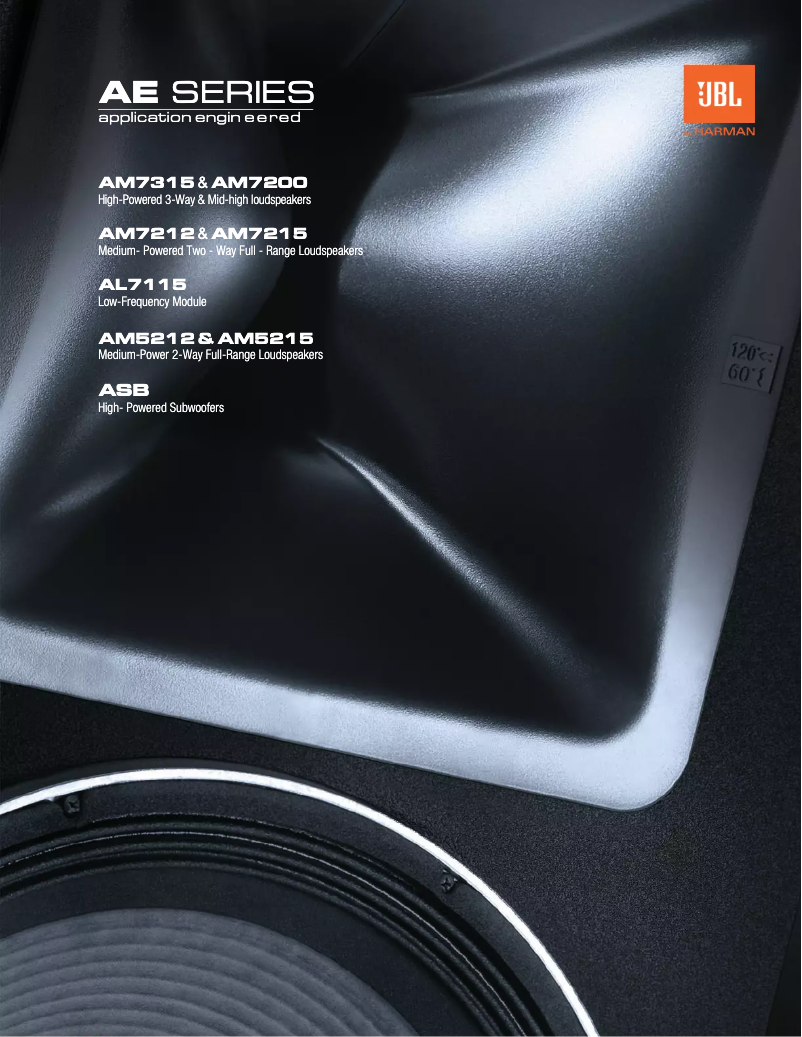Page 1 de la notice Brochure JBL AM5215