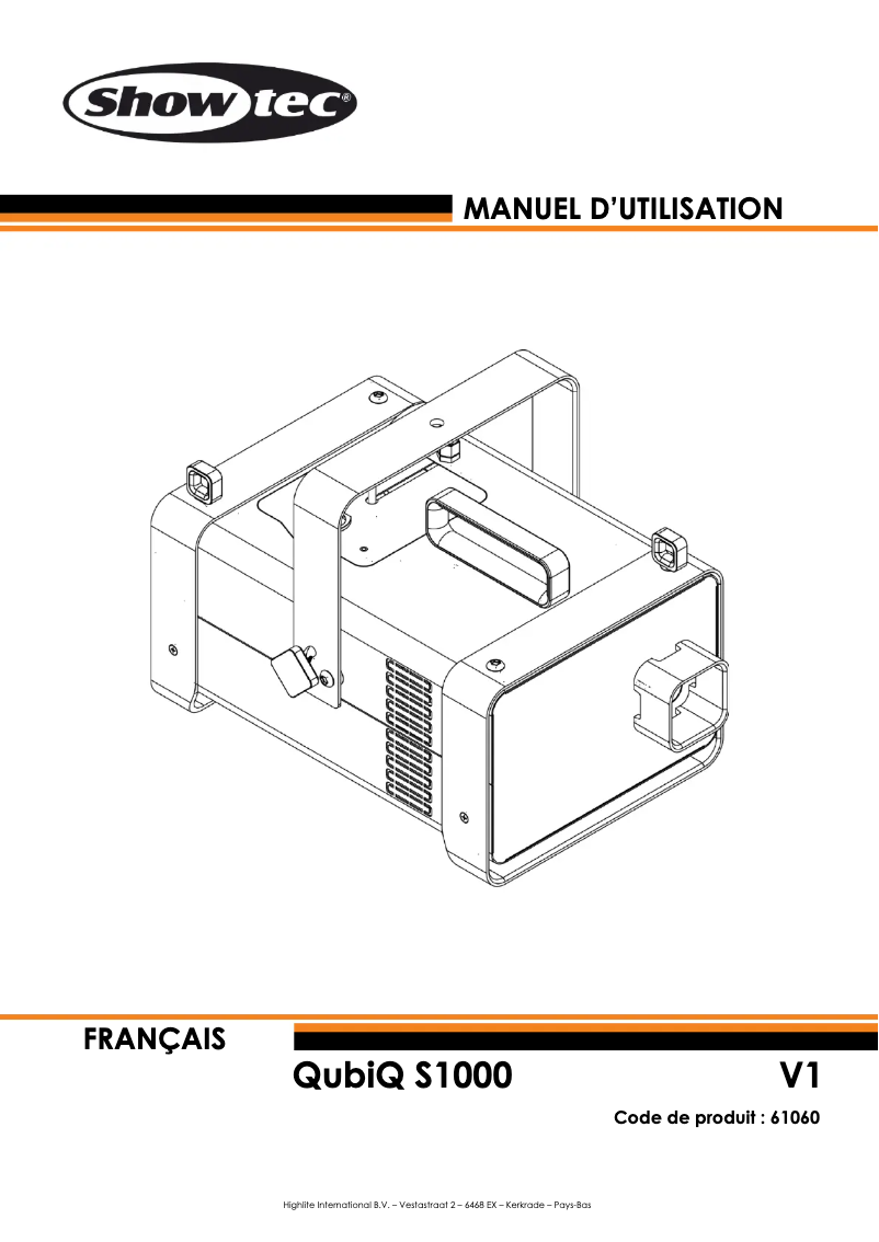 Image de la première page du manuel de l'appareil QubiQ S1000