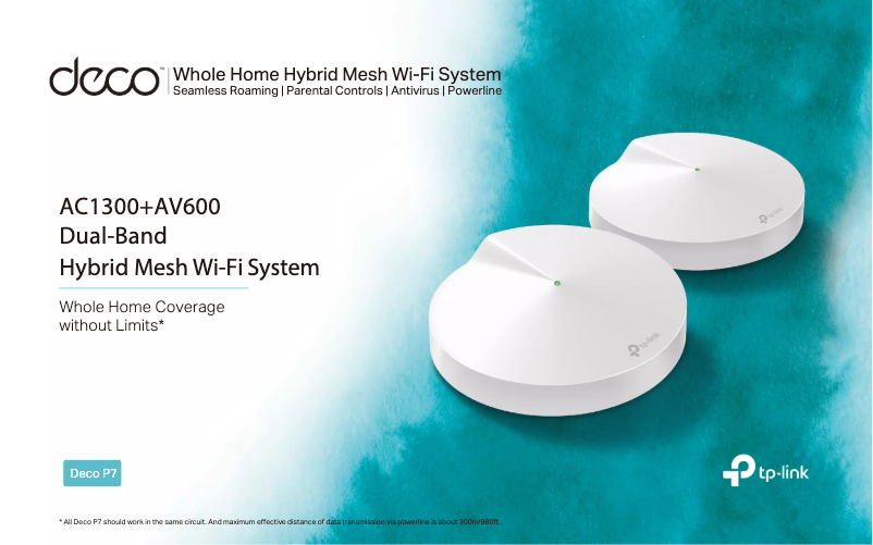 Page 1 de la notice Fiche technique TP-Link DECO P7