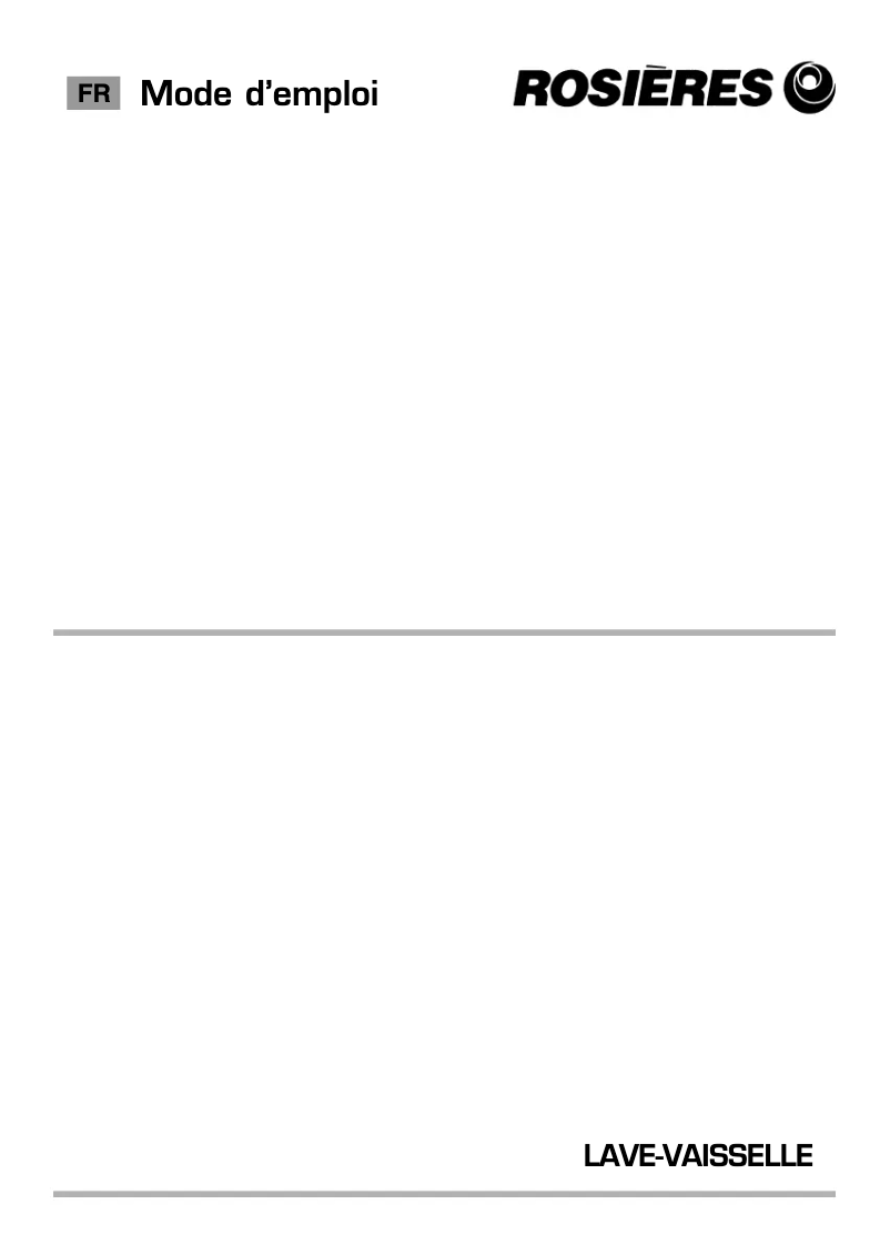 Page 1 de la notice Manuel utilisateur Rosieres RLF 3DC613D-47