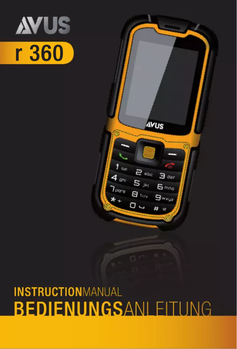 Page n°1 - Manuel utilisateur AVUS R360