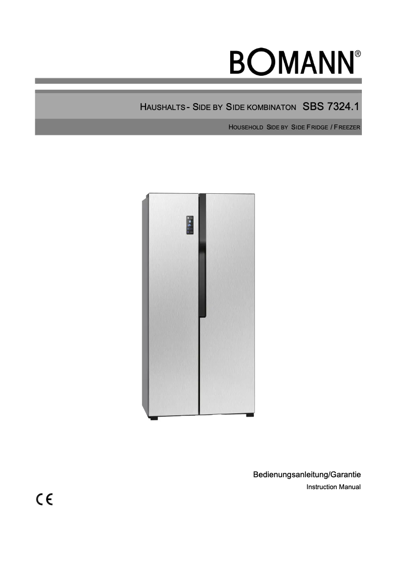 Page 1 de la notice Manuel utilisateur Bomann SBS 7324.1