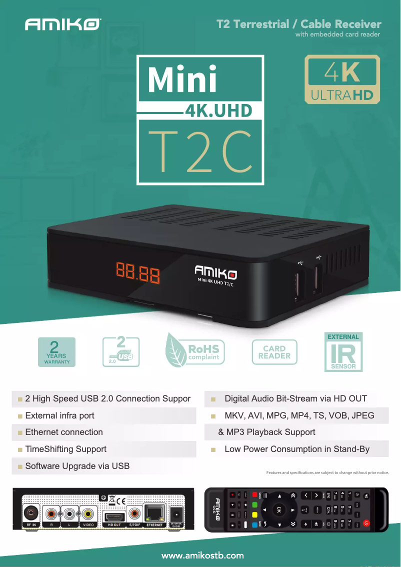 Image de la première page du manuel de l'appareil Mini 4K UHD T2/C
