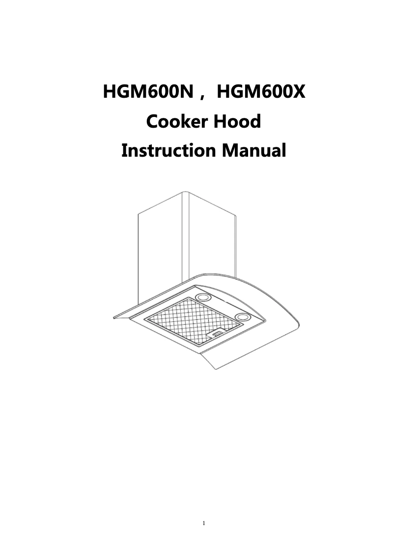 Page n°1 - Mode d'emploi Hoover HGM600N