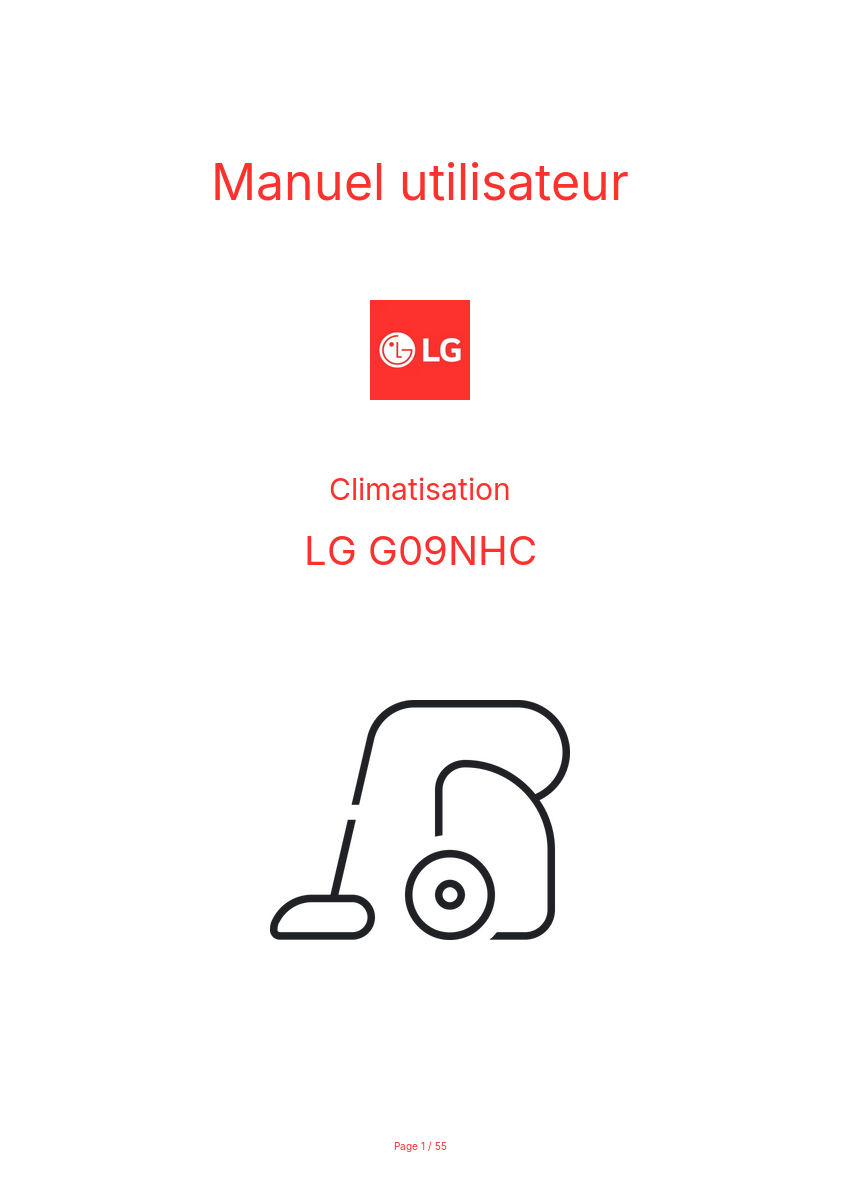 Page n°1 - Manuel utilisateur LG G09NHC