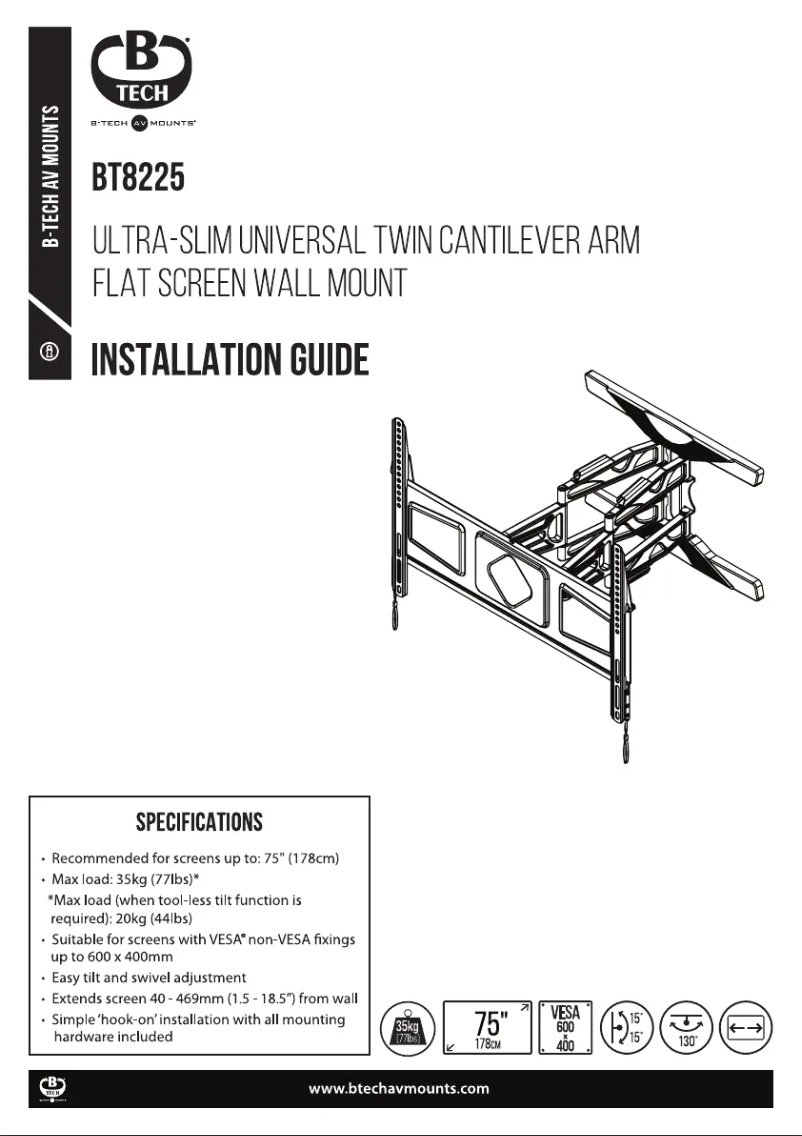 Page n°1 - Manuel utilisateur B-Tech BT8225