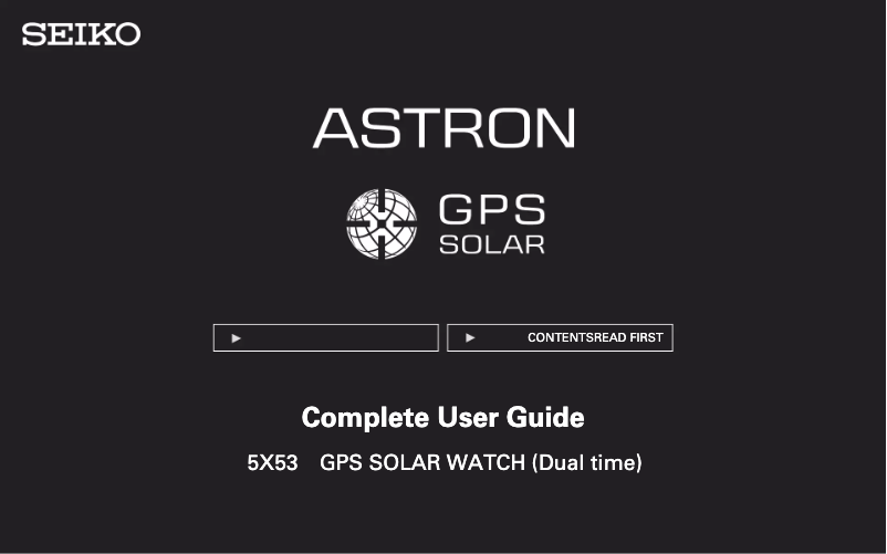 Page n°1 - Manuel utilisateur Seiko Astron SSH006J1