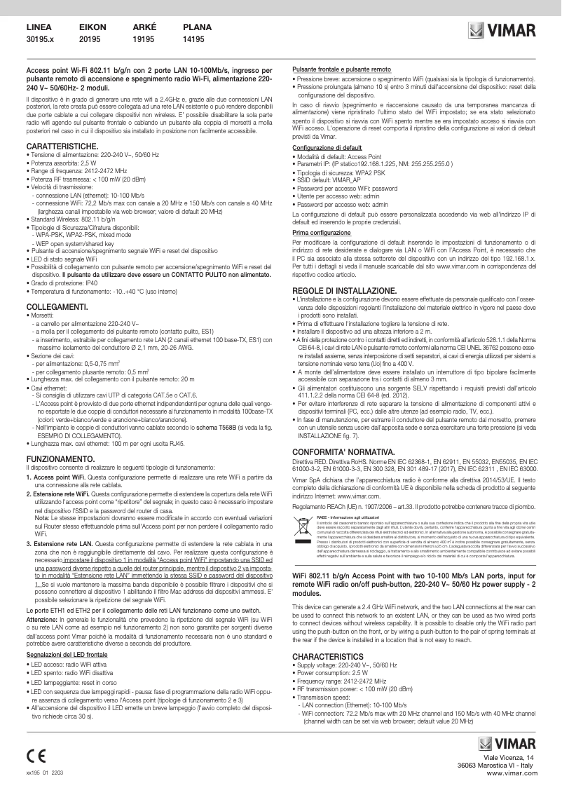 Image de la première page du manuel de l'appareil 20195.N