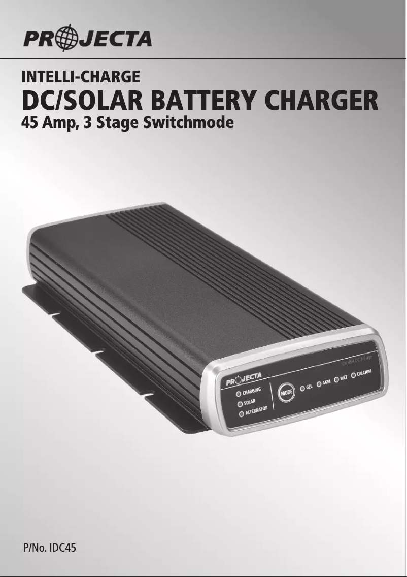 Page 1 de la notice Manuel utilisateur Projecta IDC45